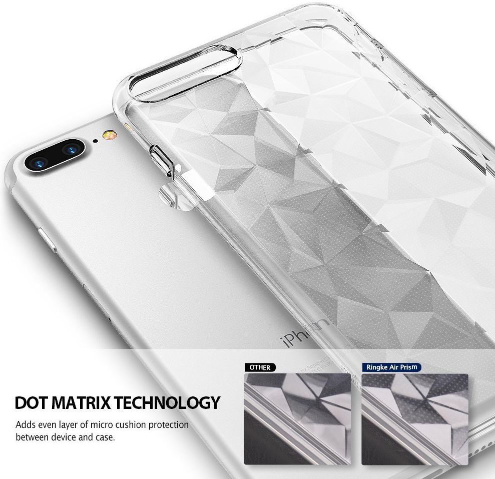 Ringke Air Prism Apple iPhone 7 Plus / 8 Plus Hoesje Transparant Zwart afbeelding 5