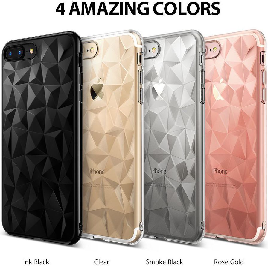 Ringke Air Prism Apple iPhone 7 Plus / 8 Plus Hoesje Transparant Zwart afbeelding 9