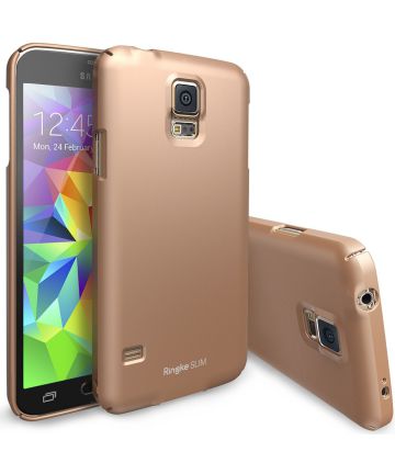 Ringke Slim Samsung Galaxy S5 ultra dun hoesje Goud Hoesjes