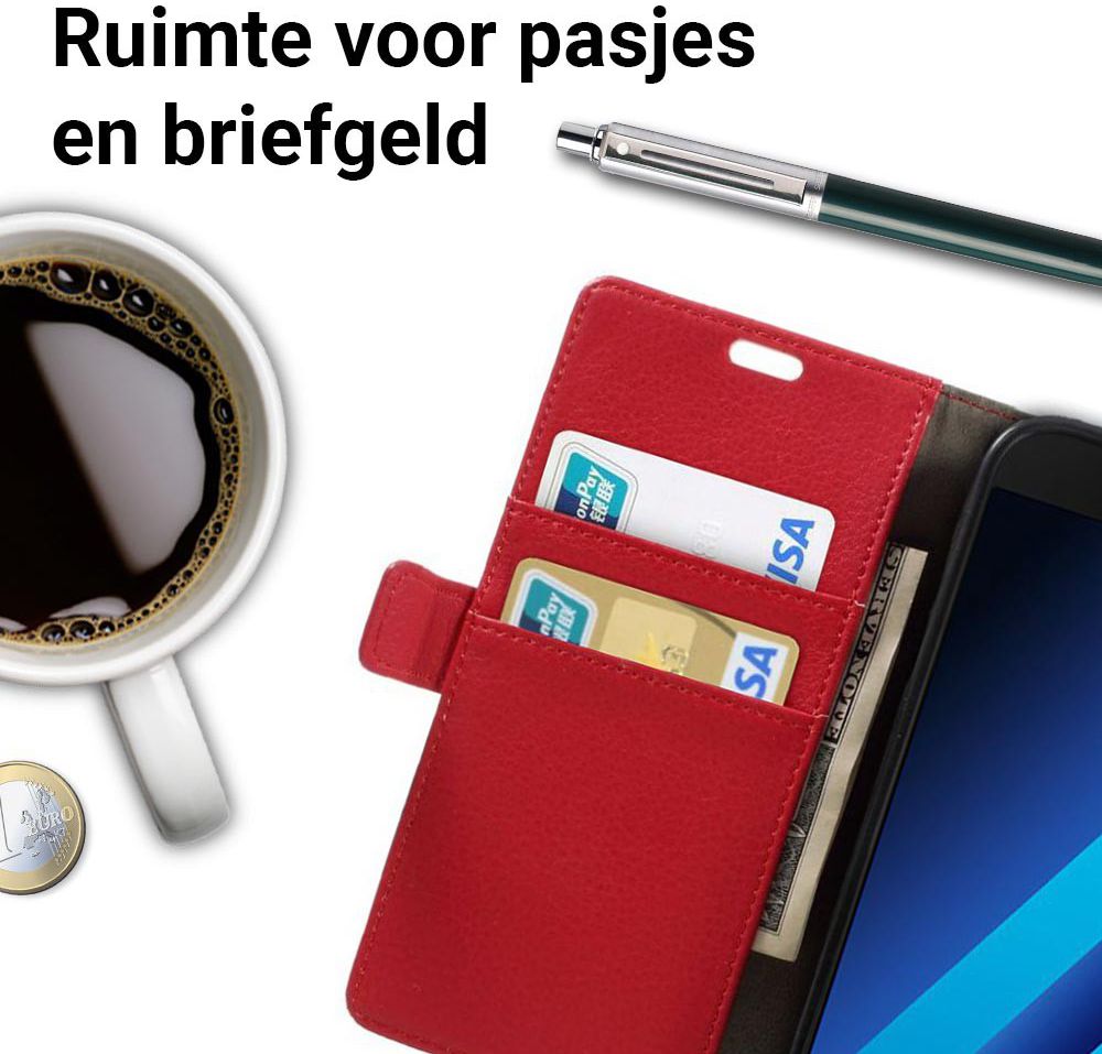 Samsung Galaxy A5 (2017) Portemonnee Hoesje Rood afbeelding 4