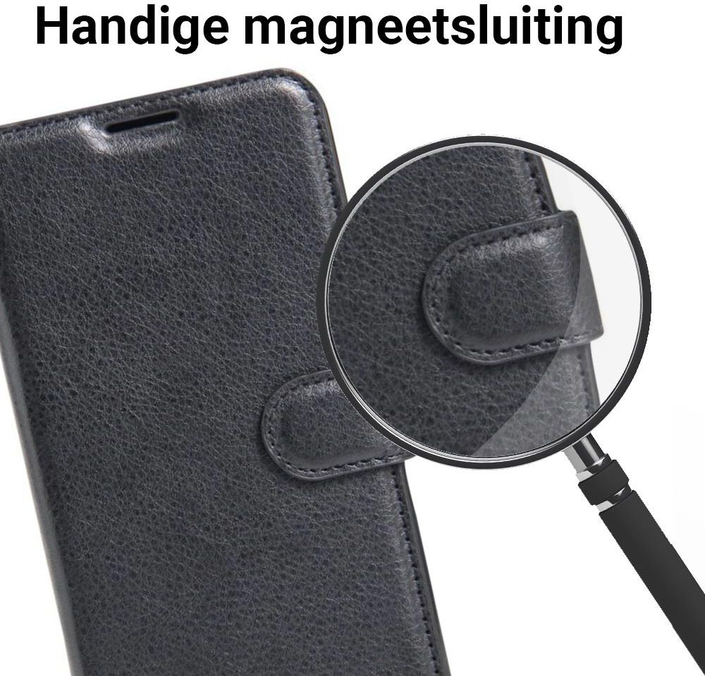 Lenovo P2 Portemonnee Hoesje Zwart afbeelding 3
