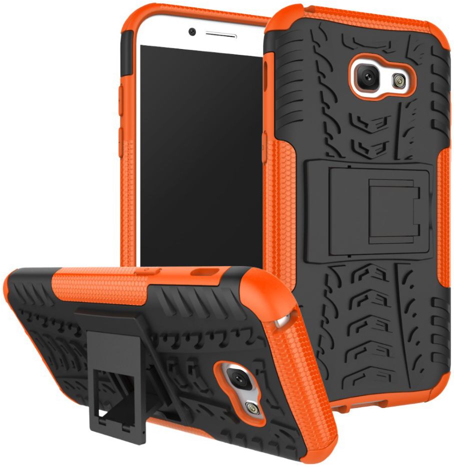 Stevig Samsung Galaxy A5 2017 Backcover Hoesje Oranje afbeelding 1