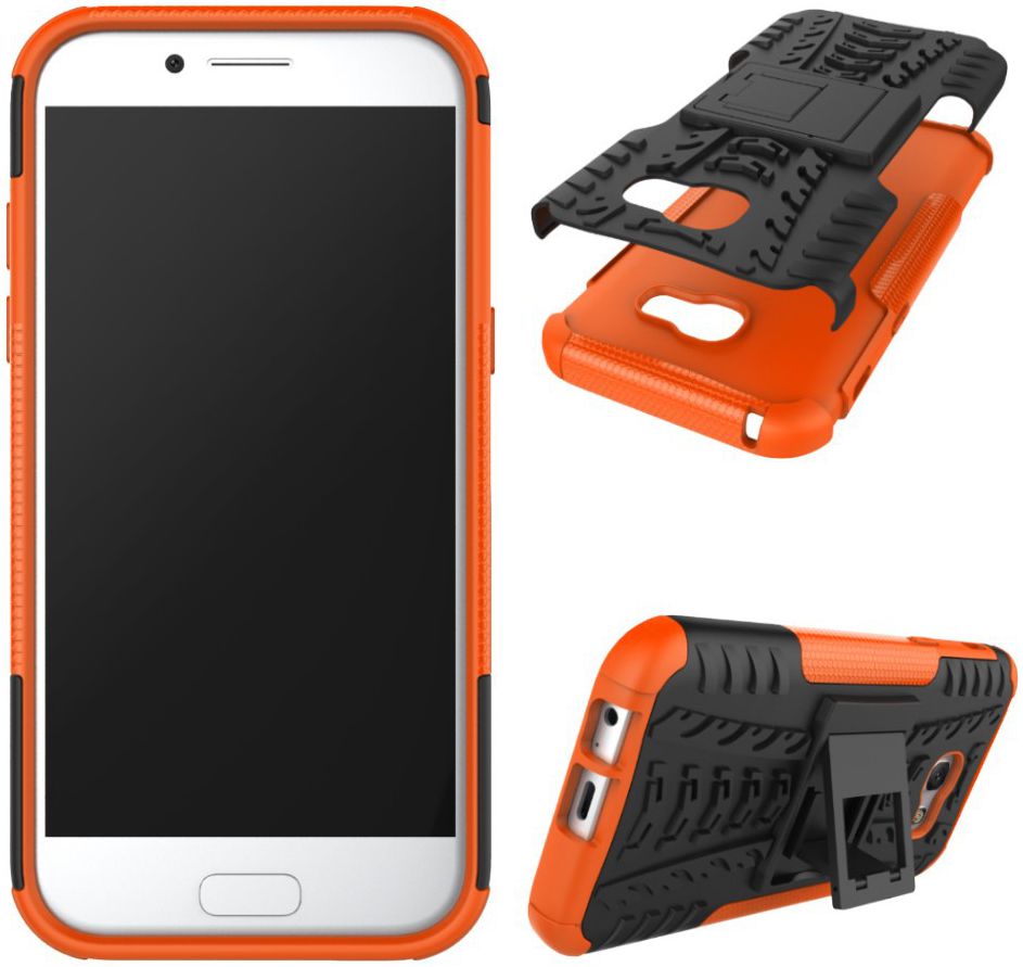 Stevig Samsung Galaxy A5 2017 Backcover Hoesje Oranje afbeelding 2