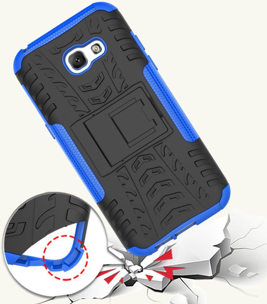 Stevig Samsung Galaxy A5 2017 Backcover Hoesje Blauw afbeelding 2