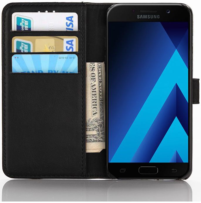 Samsung Galaxy A5 2017 Bookcover Retro Hoesje  Zwart afbeelding 1