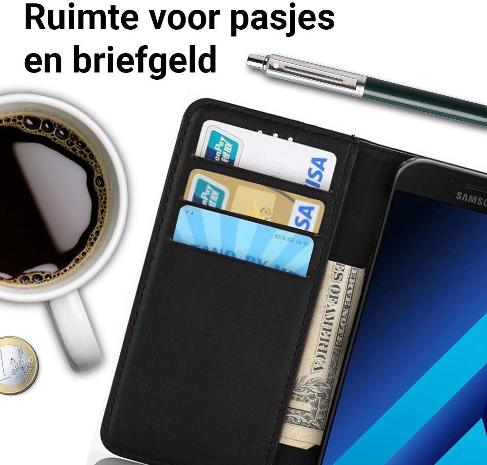Samsung Galaxy A5 2017 Bookcover Retro Hoesje  Zwart afbeelding 2