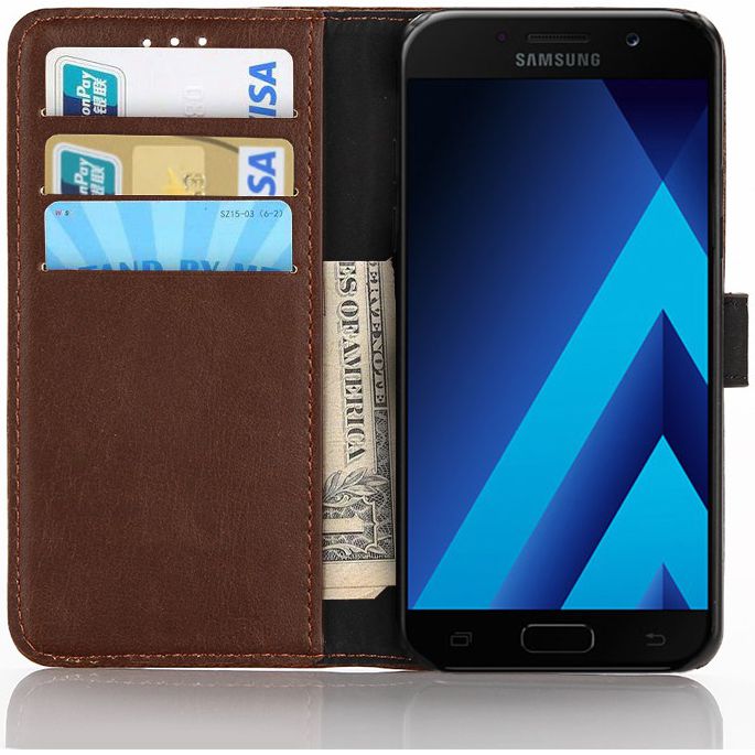 Samsung Galaxy A5 2017 Bookcover Retro Hoesje  Coffee afbeelding 1