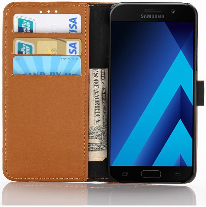 Samsung Galaxy A5 2017 Bookcover Retro Hoesje Bruin afbeelding 1