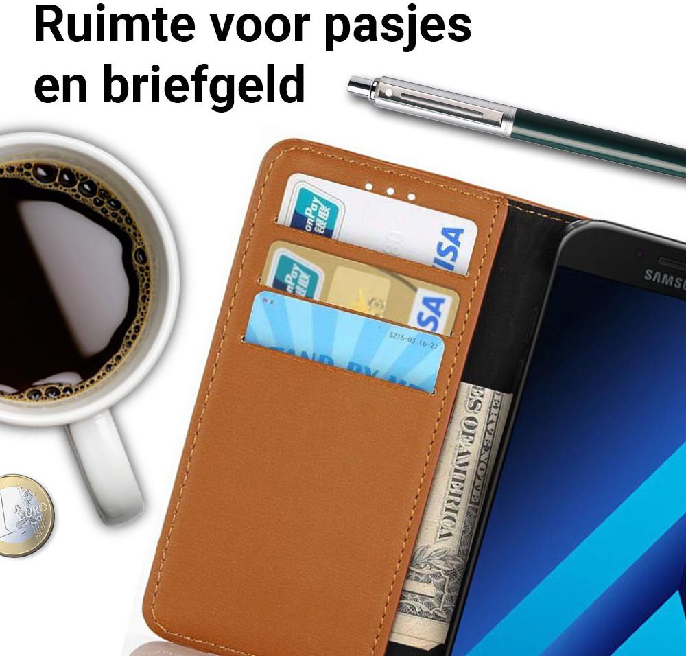 Samsung Galaxy A5 2017 Bookcover Retro Hoesje Bruin afbeelding 2