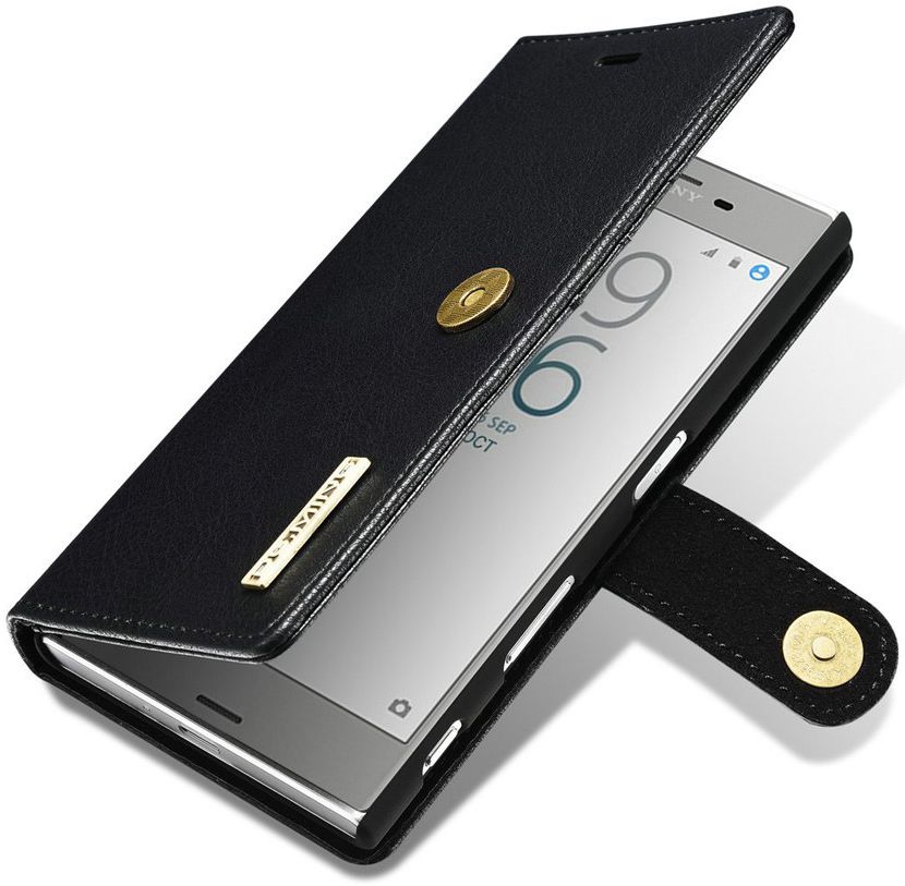 Sony Xperia XZ / XZs Echt Leren Portemonnee Hoesje Zwart afbeelding 10