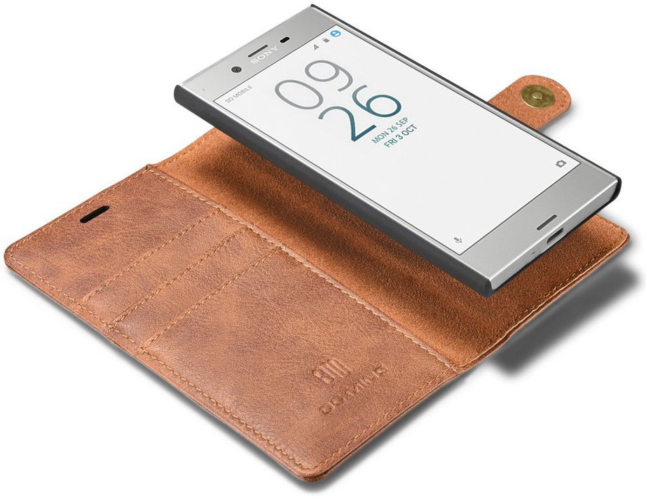 Sony Xperia XZ / XZs Echt Leren Portemonnee Hoesje Bruin afbeelding 10