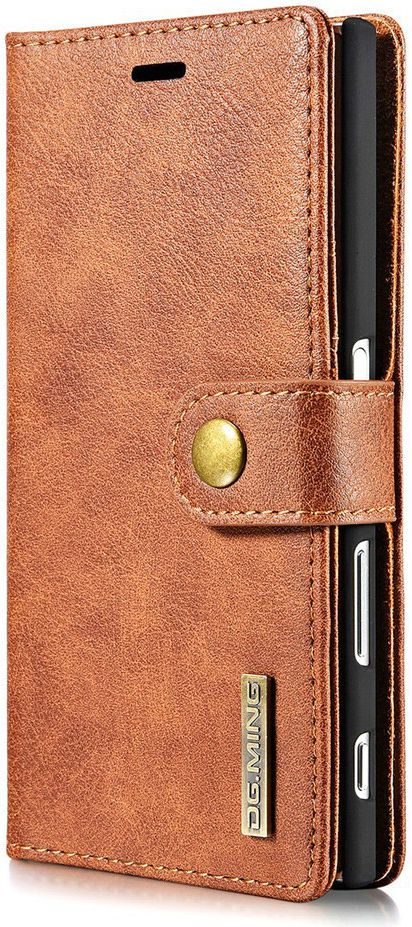 Sony Xperia XZ / XZs Echt Leren Portemonnee Hoesje Bruin afbeelding 4