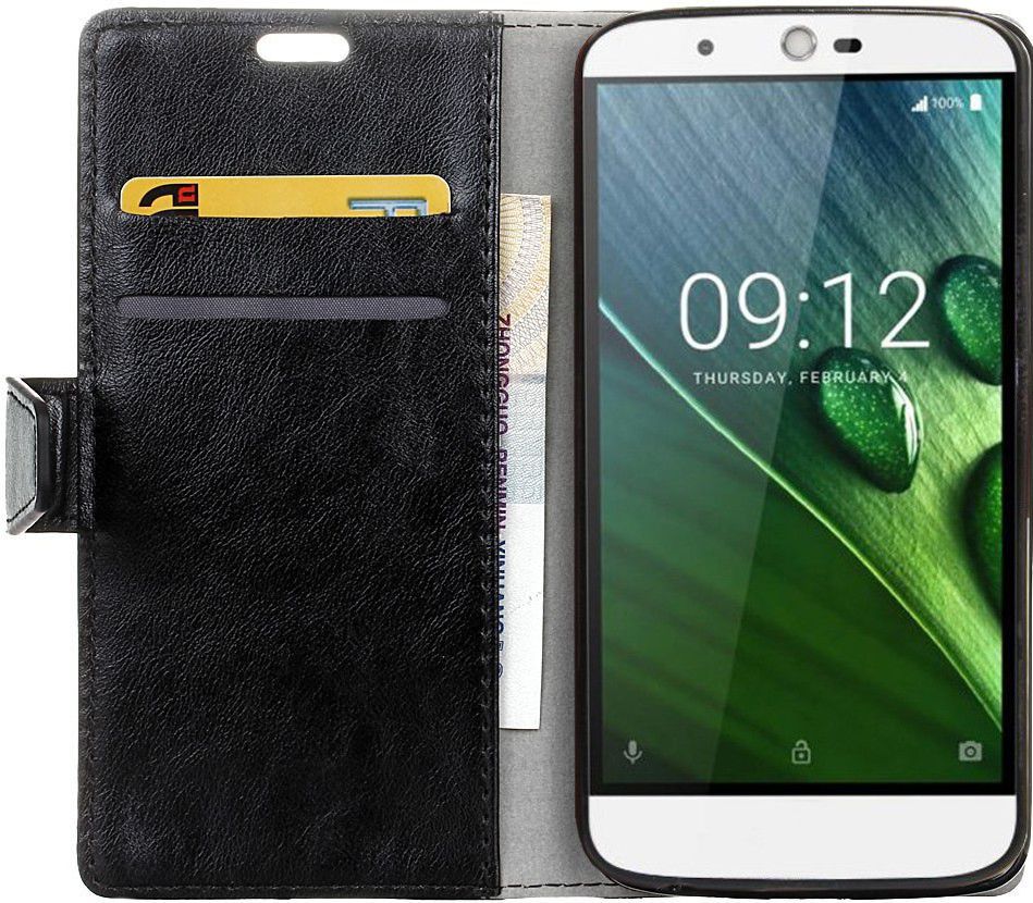Acer Liquid Zest Portemonnee Hoesje Zwart afbeelding 1