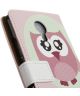 Acer Liquid Z6 Plus portemonnee hoesje met print Love Owl