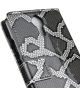 Acer Liquid Zest Plus portemonnee hoesje met print Snake Zilver