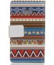 Alcatel Pixi 4 (4) portemonnee hoesje met print Tribal Pattern