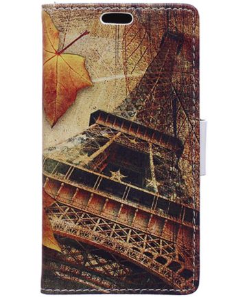 Alcatel Idol 4 portemonnee hoesje met print Eiffeltoren Hoesjes