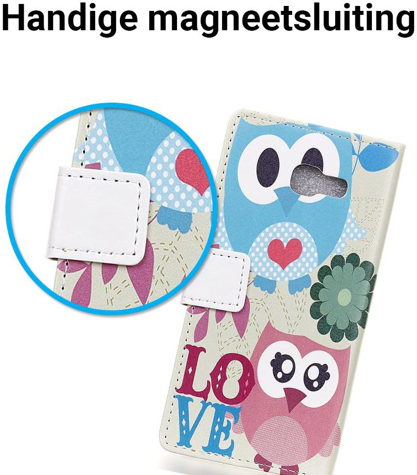 Samsung Galaxy A5 (2017) Portemonnee Print Hoesje Love Owls afbeelding 3