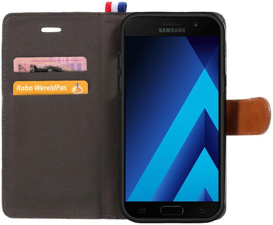 Samsung Galaxy Galaxy A5 (2017) Denim Portemonnee Hoesje Zwart afbeelding 2