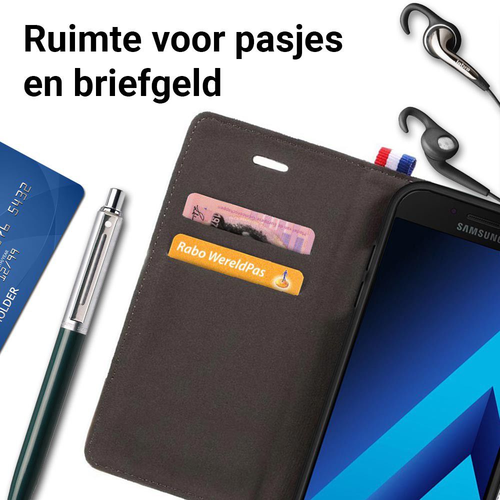 Samsung Galaxy Galaxy A5 (2017) Denim Portemonnee Hoesje Zwart afbeelding 3