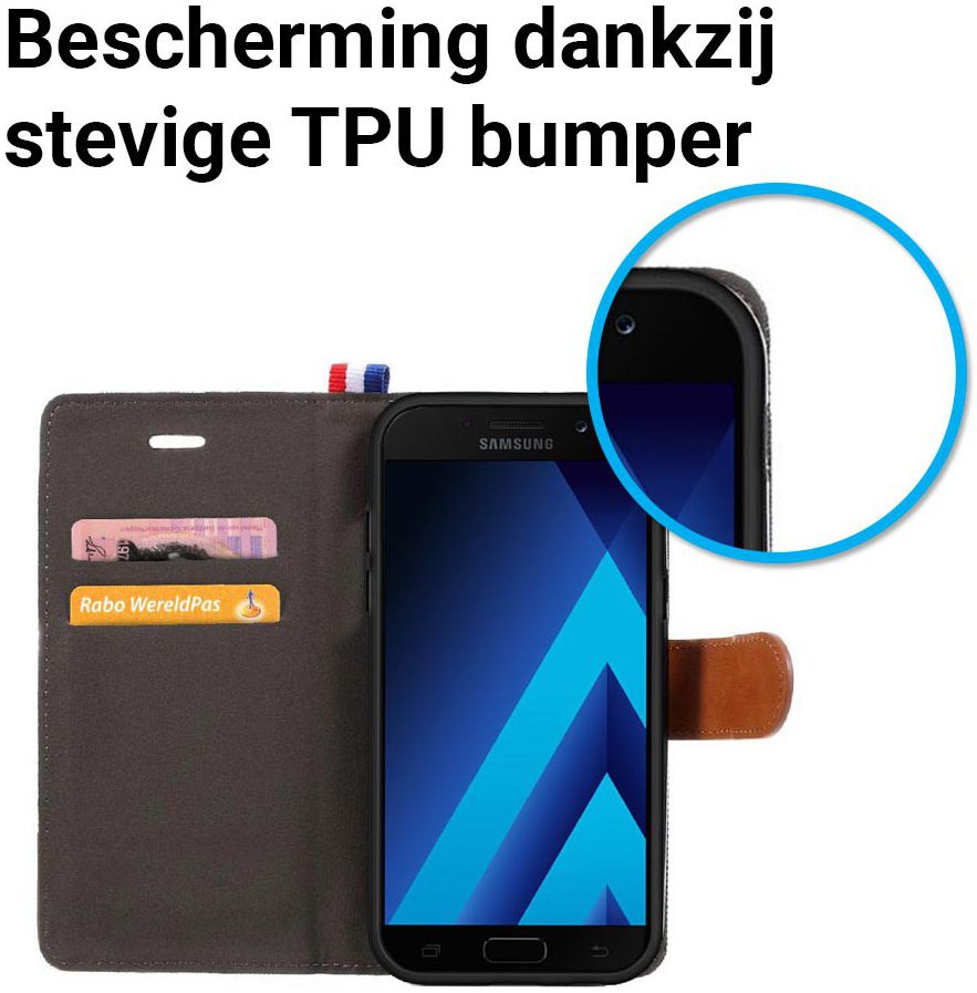 Samsung Galaxy Galaxy A5 (2017) Denim Portemonnee Hoesje Zwart afbeelding 5