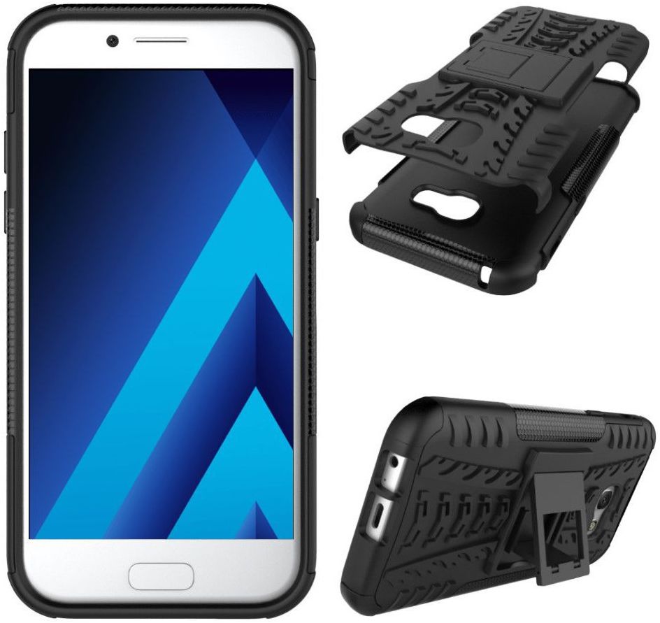 Hybride Samsung Galaxy A3 (2017) Back Cover Zwart afbeelding 2