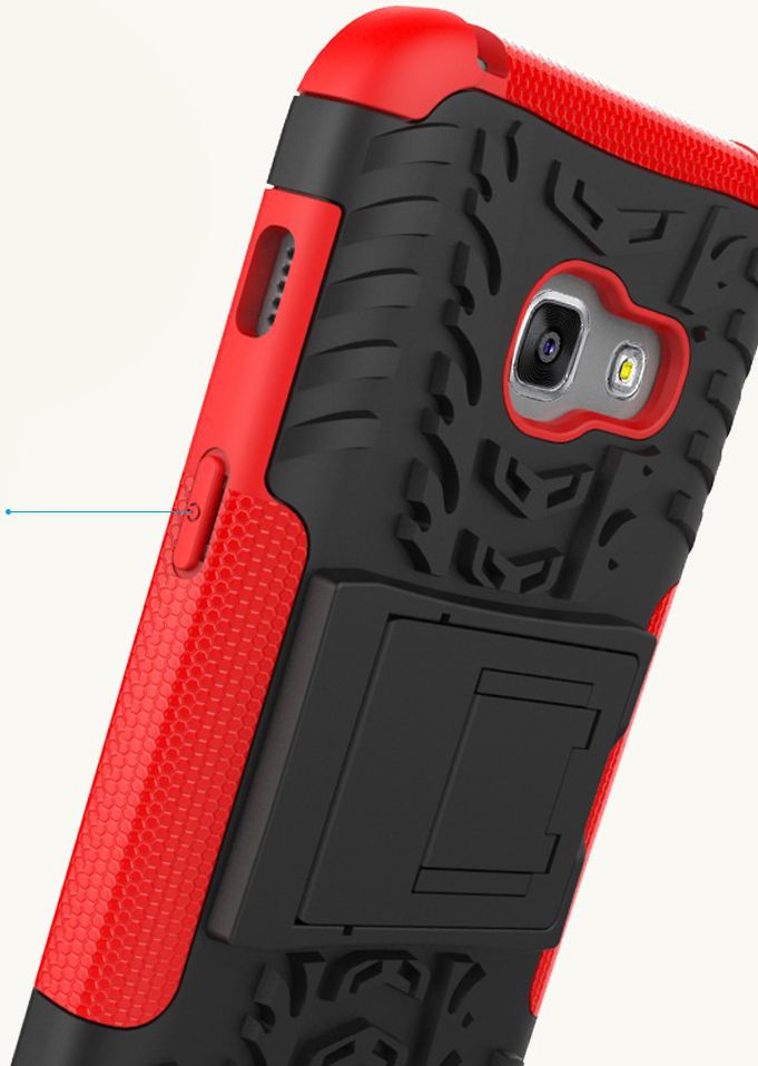Hybride Samsung Galaxy A3 (2017) Back Cover Rood afbeelding 4