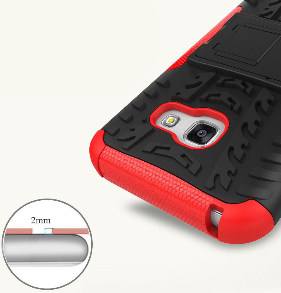 Hybride Samsung Galaxy A3 (2017) Back Cover Rood afbeelding 3
