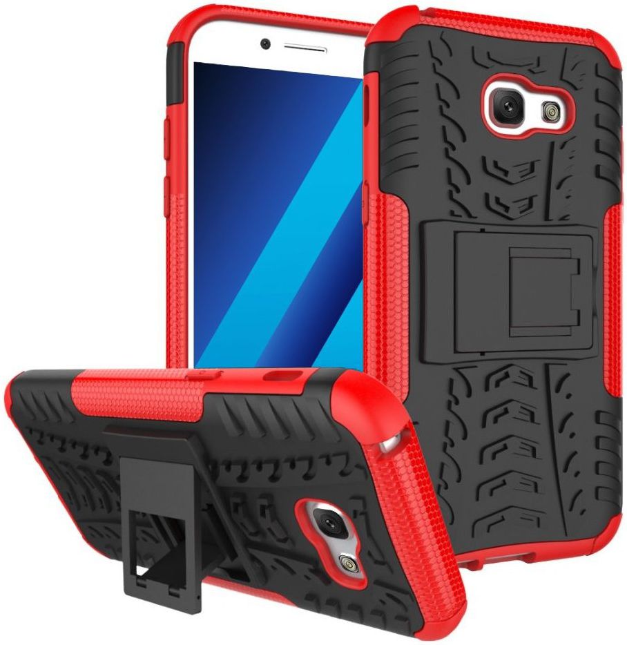 Hybride Samsung Galaxy A3 (2017) Back Cover Rood afbeelding 1