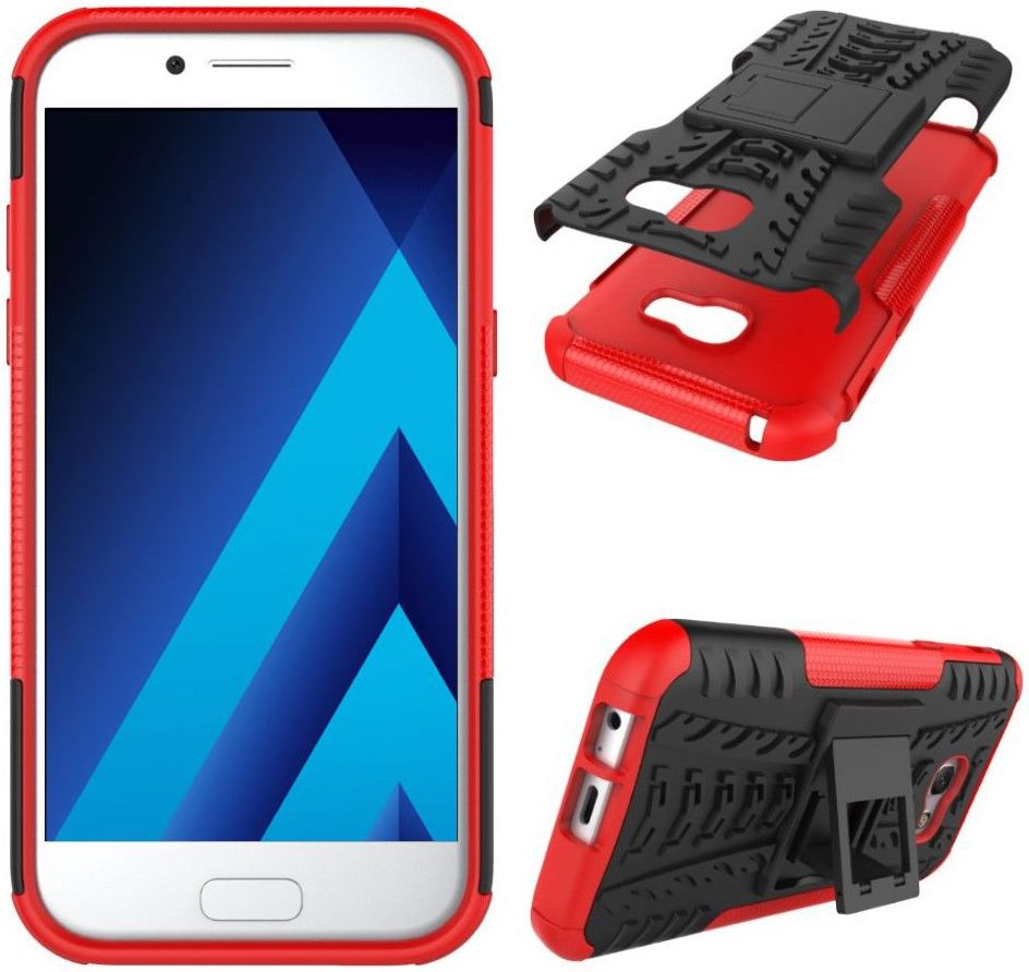 Hybride Samsung Galaxy A3 (2017) Back Cover Rood afbeelding 2