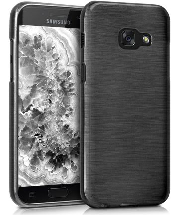 Samsung Galaxy A3 (2017) Geborsteld TPU Case Grijs Hoesjes