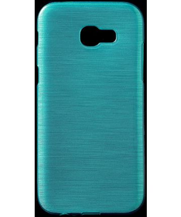 Samsung Galaxy A3 (2017) Geborsteld TPU Case Blauw Hoesjes