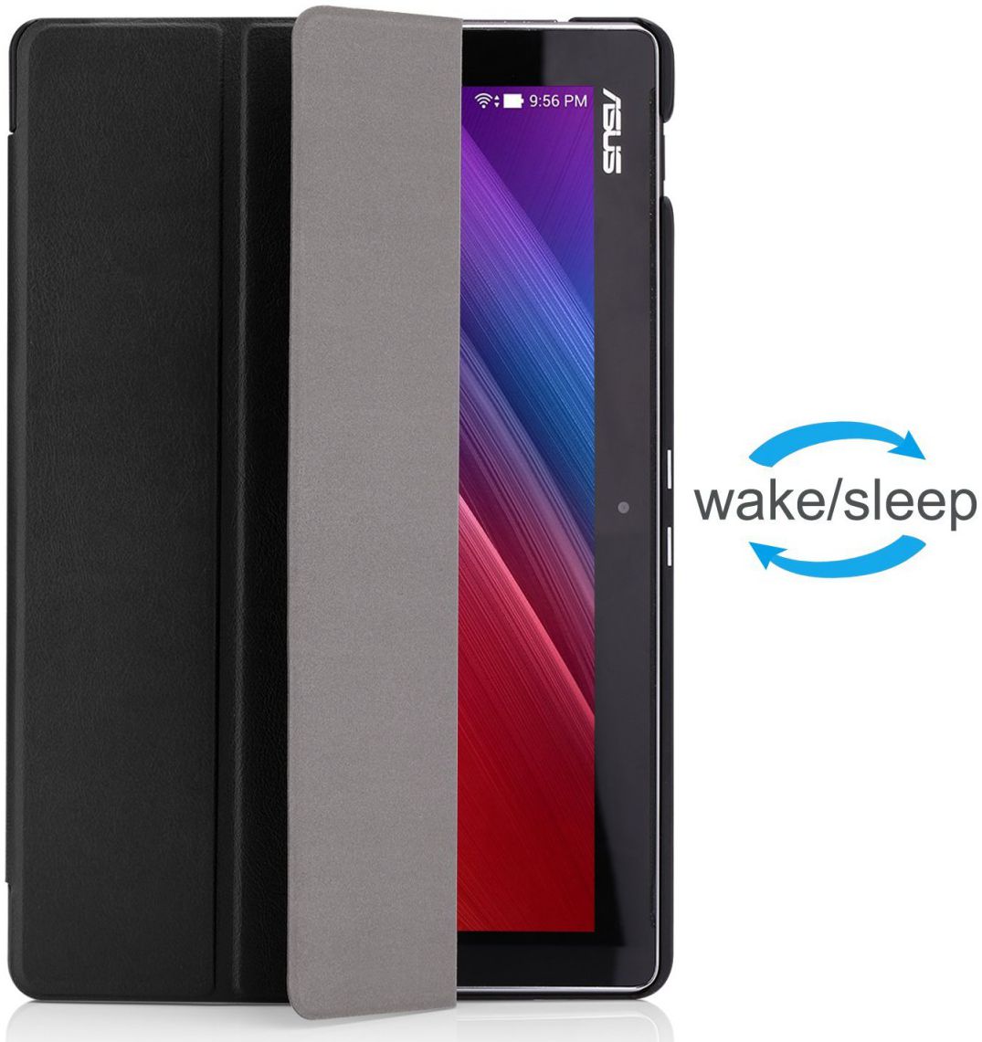 Asus ZenPad 10 Tri-Fold Flip Case Zwart afbeelding 3
