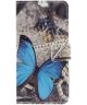 Huawei Nova Portemonnee Hoesje Blauwe Vlinder
