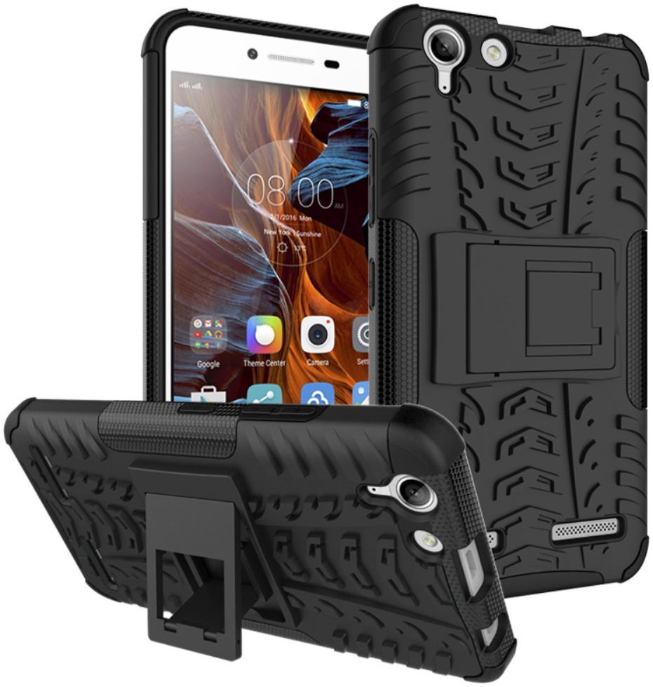 Lenovo Vibe K5/K5 Plus Hybrid Kickstand Hoesje Zwart afbeelding 1
