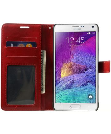 Samsung Galaxy Note 4 Wallet Case Rood Hoesjes