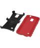 Samsung Galaxy Note 4 Hoesje anti-slip stand Rood