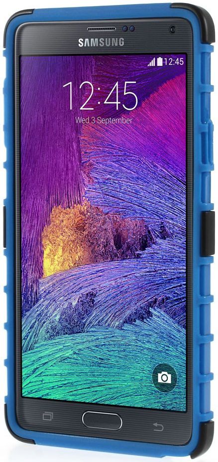 Samsung Galaxy Note 4 Hoesje anti-slip stand Blauw afbeelding 2