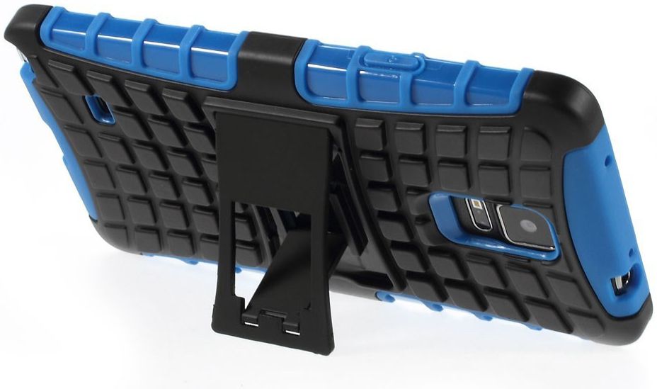 Samsung Galaxy Note 4 Hoesje anti-slip stand Blauw afbeelding 4