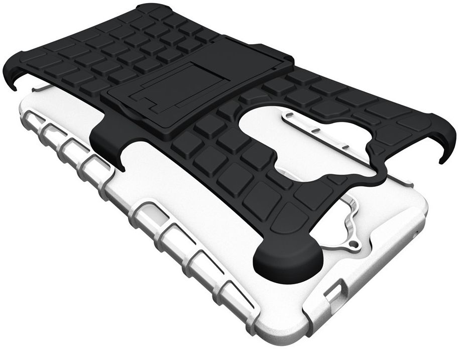 Huawei Mate 9 Hybrid Kickstand Hoesje Wit afbeelding 5
