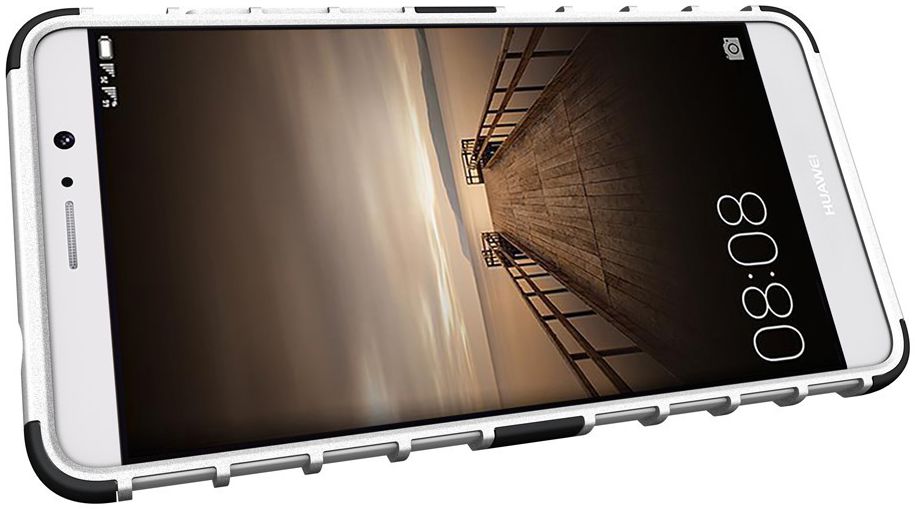 Huawei Mate 9 Hybrid Kickstand Hoesje Wit afbeelding 8