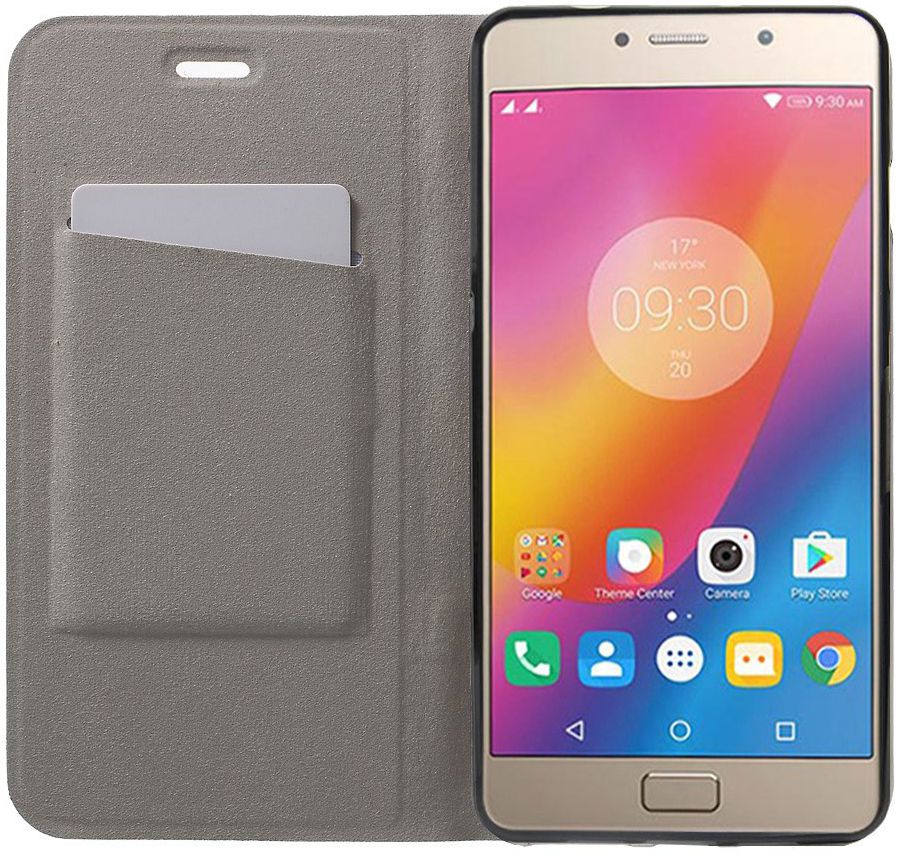 Lenovo P2 Design Flip Hoesje Zwart afbeelding 2