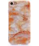 Apple iPhone 7 / 8 Print TPU Hoesje Orange Marble