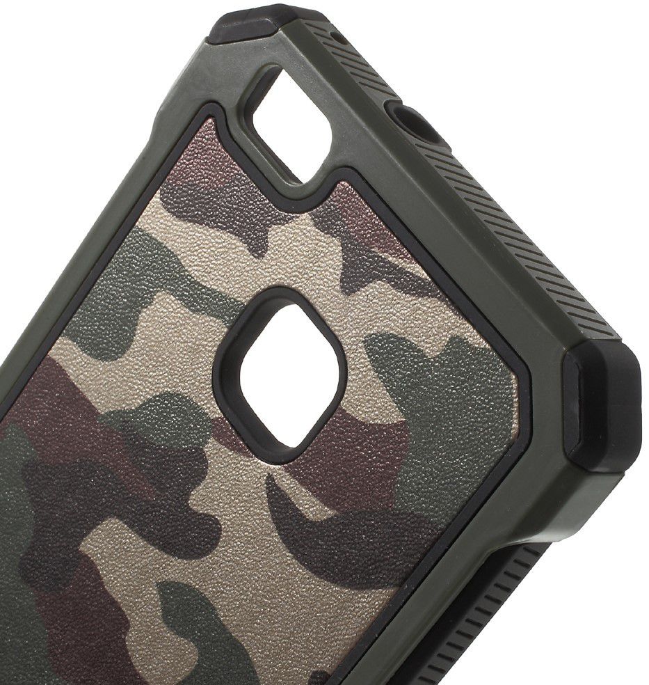 Huawei P9 Lite Camouflage Hoesje Groen afbeelding 4