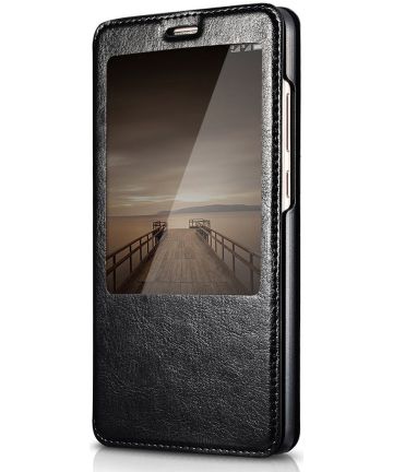 Huawei Mate 9 Window Flip Hoesje Zwart Hoesjes
