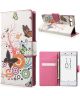 Sony Xperia X Compact Portemonnee Hoesje Butterfly Circles