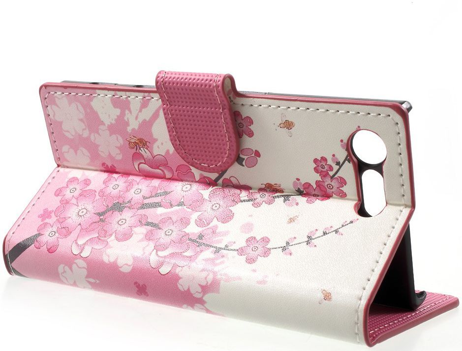 Sony Xperia X Compact Portemonnee Hoesje Blossom afbeelding 4