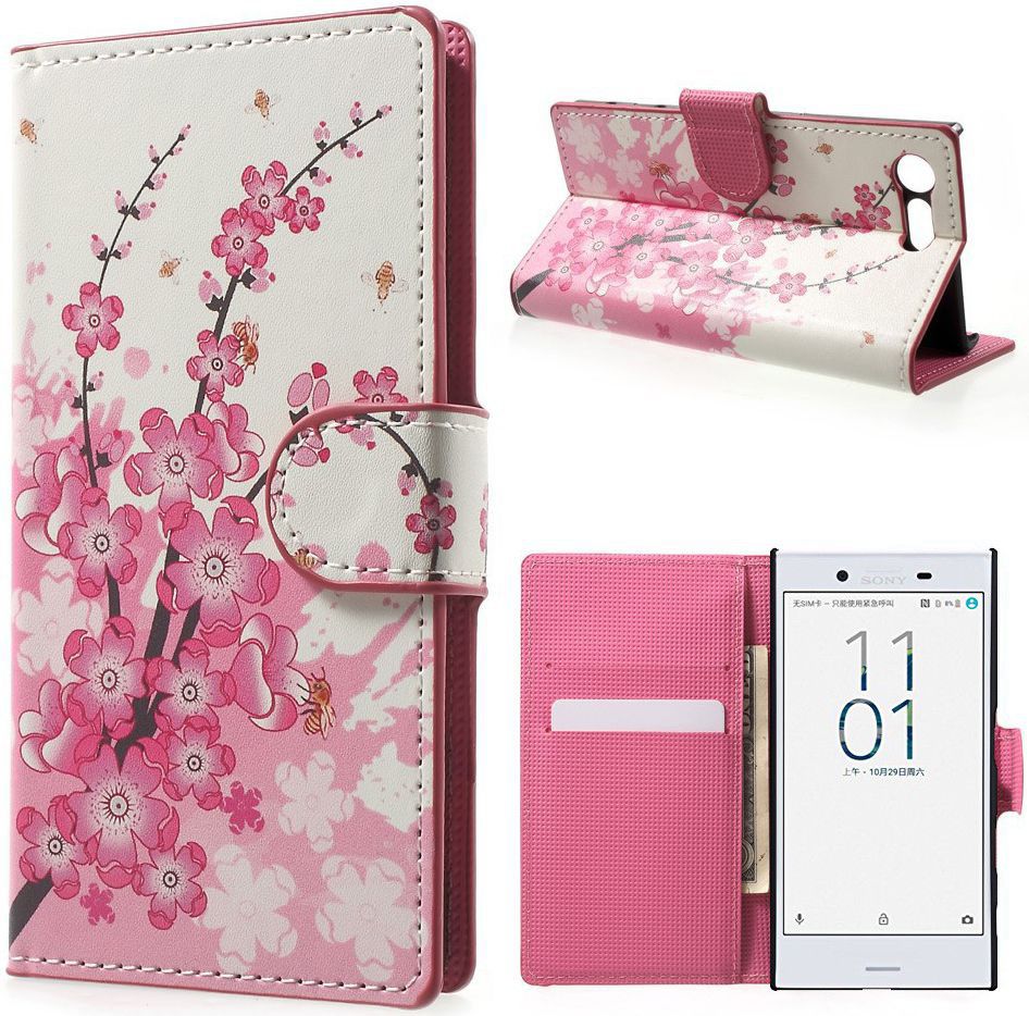 Sony Xperia X Compact Portemonnee Hoesje Blossom afbeelding 1