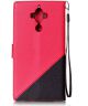 Huawei Mate 9 Color Splicing Portemonnee Hoesje Rood