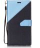 Huawei Mate 9 Color Splicing Portemonnee Hoesje Blauw